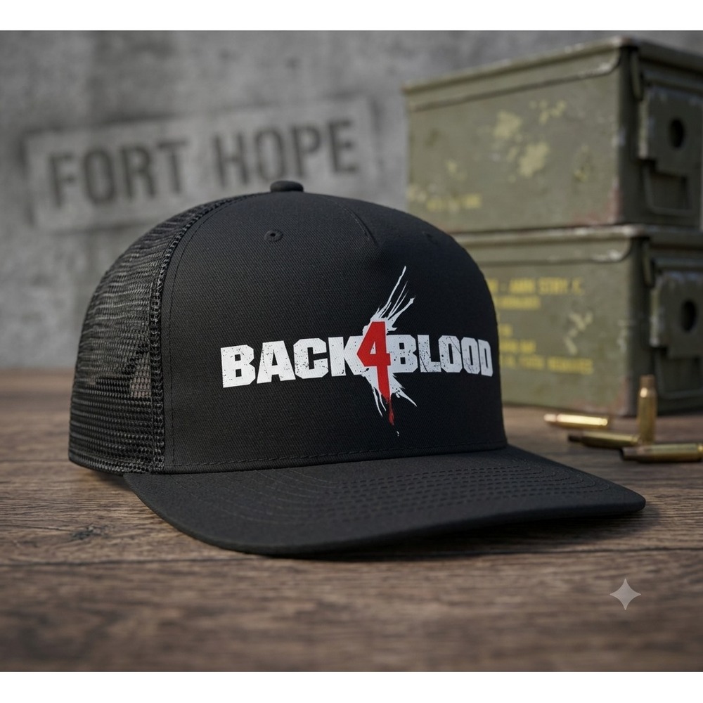 Back 4 Blood Trucker Hat Promo Preorder Exclusive Gaming Cap Adjustable - Zombie